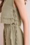 Women's Khaki Double Layer Dirty Stitching Lace Detailed Muslin Blouse Blz- 19002924 - 4