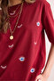 Women's Burgundy Eye Printed T-Shirt Tsh- 19000817 - 6