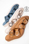 Beige Genuine Leather Women's Slippers 20521 - 6