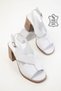 White Genuine Leather Women's Classic Heeled Shoes 20544 - 2