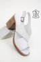 White Genuine Leather Women's Classic Heeled Shoes 20544 - 5