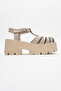Verua Cream Women's Thick Soled Sandals - 6