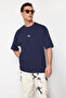 Indigo Oversize/Geniş Kesim Kısa Kol Dinozor Nakışlı %100 Pamuklu T-Shirt TMNSS23TS00243 - 3