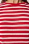 Women's Red White Striped Seasonal Knitwear Blouse Yy00233 - 5