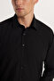 Modern Slim Fit Long Sleeve Cotton Easy-Iron Men's Black Shirt - 3