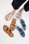 Beige Genuine Leather Women's Slippers 20521 - 8