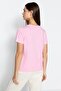 Pembe-Mint %100 Pamuk 2'li Paket Basic V Yaka Örme T-Shirt TWOSS23TS00002 - 6