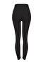 Siyah Fitilli Tam Boy Örme Spor Tayt THMSS25TY00022 - 6