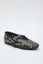 Black Eyelet Detailed Mary Jane Women's Ballerina Flats Takss25Be00048 - 6