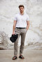 Beyaz Regular/Normal Kesim Polo Yaka T-shirt TMNSS25PO00033 - 2