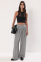 Gri Wide Leg/Geniş Paça Dokuma Pantolon TWOSS25PL00107 Palazzo