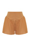 Cinnamon Woven Flounce Beach Mini High Waist Shorts & Bermuda Tbess25Sr00011 - 5