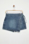 Mavi Kruvaze Bağlama Detaylı Normal Bel Denim Şort Etek TWOSS25SR00182 - 5