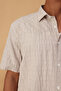 Beige Oversize Checkered Wrinkle Effect Shirt Tmnss25Go00047 - 3