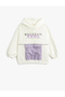 Oversize Hooded Sweatshirt with Printed Sucuba Fabric Detail and Pockets