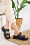 Women's Poly Sole Slippers with Buckle Detail - 2