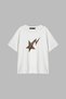 Starz Leopard Printed Relaxed Fit White Women's Tshirt