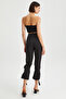 Women's Fabric Trousers with Leg Detail and Fleto Pockets - 3