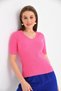 Women's V-Neck Fuchsia Color Knitwear - 4