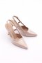 Women's Pointed Toe Heeled Shoes Gold 61323534 - 2