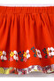 Vibrant Red Floral Cotton-Elastane Skirt for Girls - 3