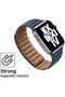 Leather Magnetic Loop Strap Compatible with Apple Watch Series 10/Ultra 2/9/8/7/6/SE, Fashion Band - 8