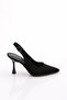 Women's Pointed Toe Heeled Shoes Black 61433534