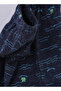 Boys' Navy Blue Sea Pattern Cotton Shorts - 4