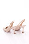 Women's Pointed Toe Heeled Shoes Beige 61433534 - 3