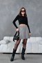 Women's Ribbed Waist Short Knitwear Skirt - 2