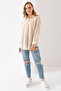 Women's Long Sleeve Regular Fit Textured Shirt Beige - 25Y 10040 - 6