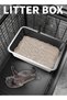 Large Stainless Steel Cat Litter Box Cats Toilet Metal Kitten Litter Pan - 3