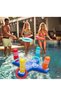Inflatable Pool Toss Game with 4 Rings, 82x82x40cm Water Toy for Outdoor Summer Fun - 6