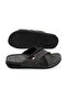 11474-25 Leather Anatomical Cross Band Men's Slippers - 3
