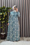 Women's Hijab Clothing Plus Size Zebra Pattern Dress
