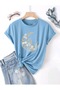 Moon Star Daisy Printed Unisex Summer Cotton Short Sleeve Tshirt