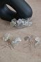 Metallic Pin Barrette, Wedding-Engagement Hair Accessory, Silver Bridal Tiara - 3
