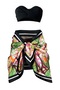 Coral Plum/Green Floral Pareo (Does Not Show through) 50*145 cm - 3