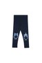 Dark Navy Blue Make up Cat Printed Girls' Seasonal Leggings - 3