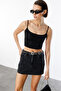 Women's Scuba Fabric Rope Strap Crop Top Crop-Atlet - 4