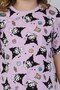 Kuromi Printed Girl's Short Sleeve Pajamas Set - 2