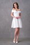 Flexible Scuba Fabric V-Neck White Evening Dress Engagement Wedding Graduation 019 - 8