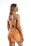Women's Pleated Fabric Shorts Orange - 5