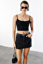 Women's Scuba Fabric Rope Strap Crop Top Crop-Atlet