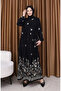 Viscose patterned dress 4080-05 black