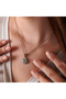 Elegant Işilti Women's 2-Piece Jewelry Set Earrings Necklace Set Copper Hand Made Crystal Stone Does Not Turn Black - 3