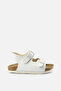 Last Metallic Baby Girl White Sandals