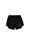 Black Two-Thread Sea Horse Printed Girls' Shorts - 3