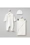 Enzo 3-Piece Organic Hospital Discharge Set with Bow Tie Ribbed 100% Cotton Newborn Baby Boy - 6