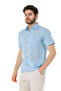 Men's Slub Collar Short Sleeve Single Flato Shirt - 4510 - 2